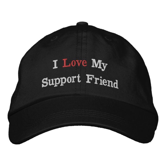 Casquette Brodée J'aime mon ami de soutien (Devant)