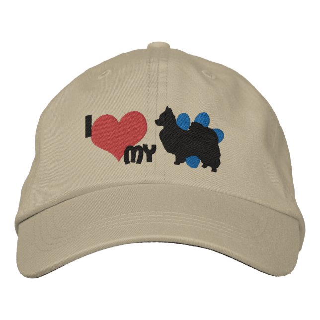 Casquette Brodée J'aime mon papillon (Devant)