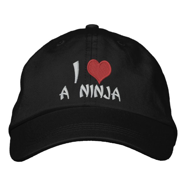 Casquette Brodée J'Aime Un Ninja (Devant)