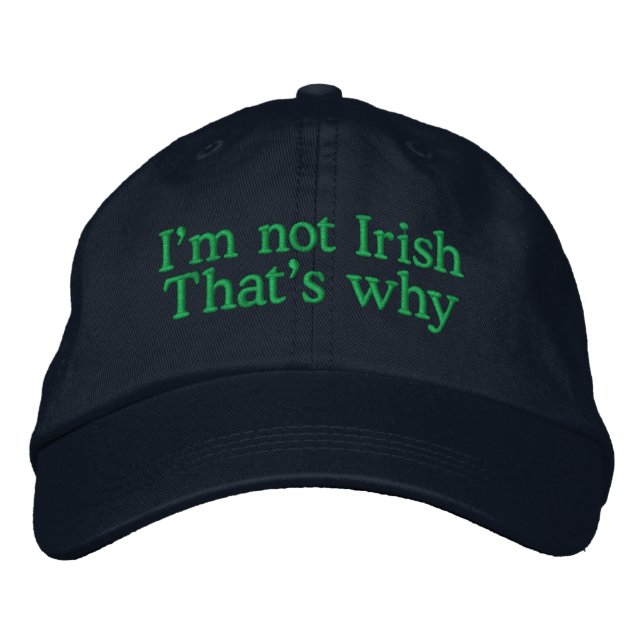 Casquette Brodée Je ne suis pas irlandais (Devant)