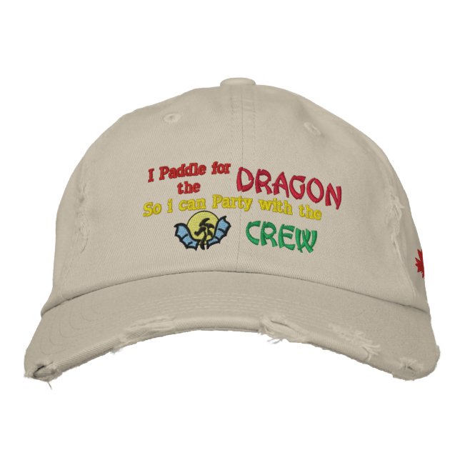 Casquette Brodée Je pagaie pour le, Dragon, Donc... (Devant)