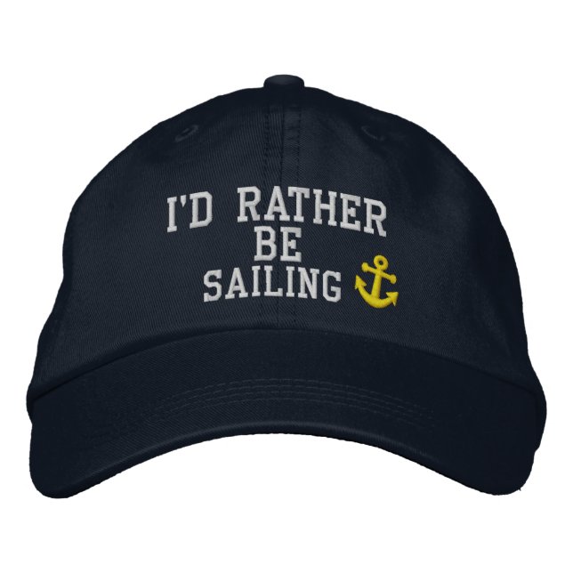 Casquette Brodée Je préférerais naviguer (Devant)