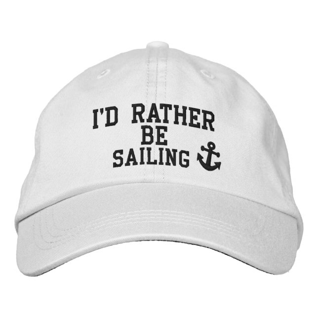 Casquette Brodée Je préférerais naviguer (Devant)