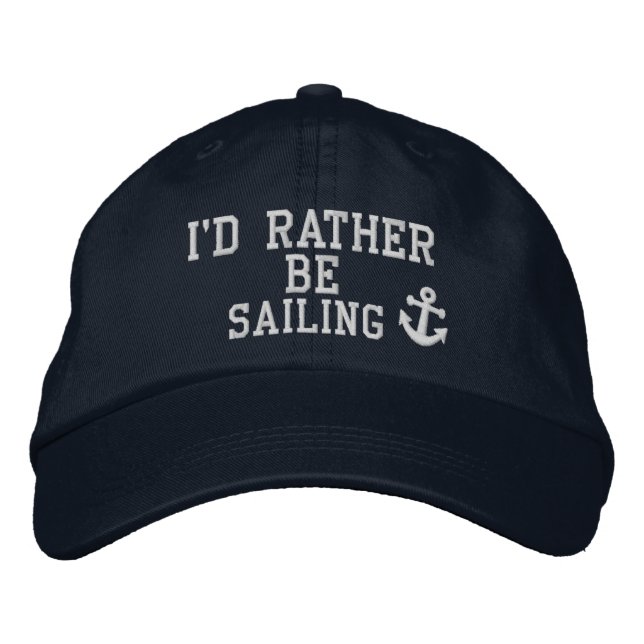 Casquette Brodée Je préférerais naviguer (Devant)