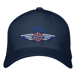 Casquette Brodée Je préférerais piloter Star Compass Pilot Wings