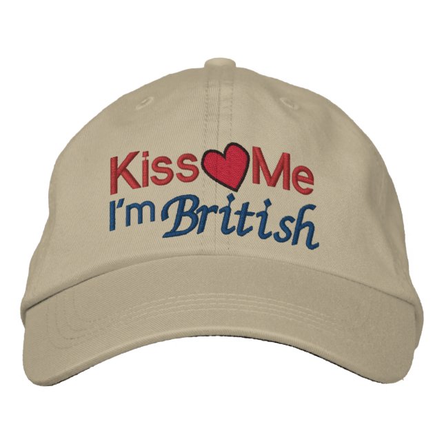 Casquette Brodée Je suis britannique par SRF (Devant)