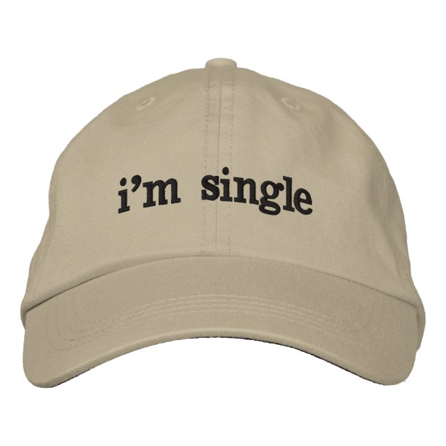 Casquette Brodée Je suis célibataire (Devant)