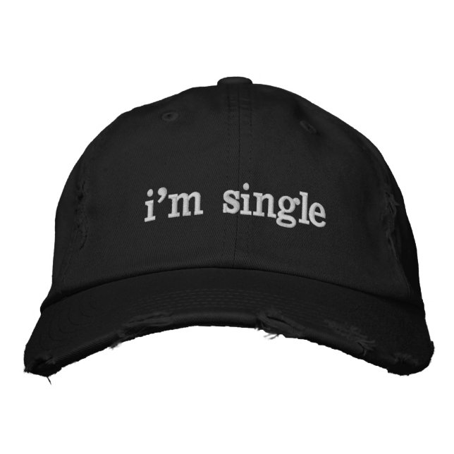 Casquette Brodée Je suis célibataire (Devant)