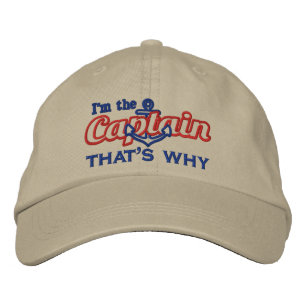 Casquette Brodée Je suis le Capitaine c'est pourquoi Humoristique
