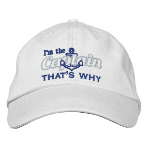 Casquette Brodée Je suis le Capitaine c'est pourquoi Humoristique