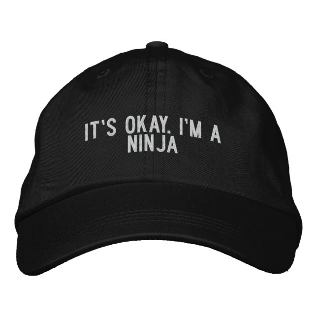 Casquette Brodée je suis un ninja (Devant)