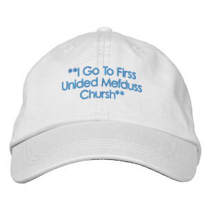 Casquette Brodée Je Vais À L'casquette Mefduss Chursh, Unifié De