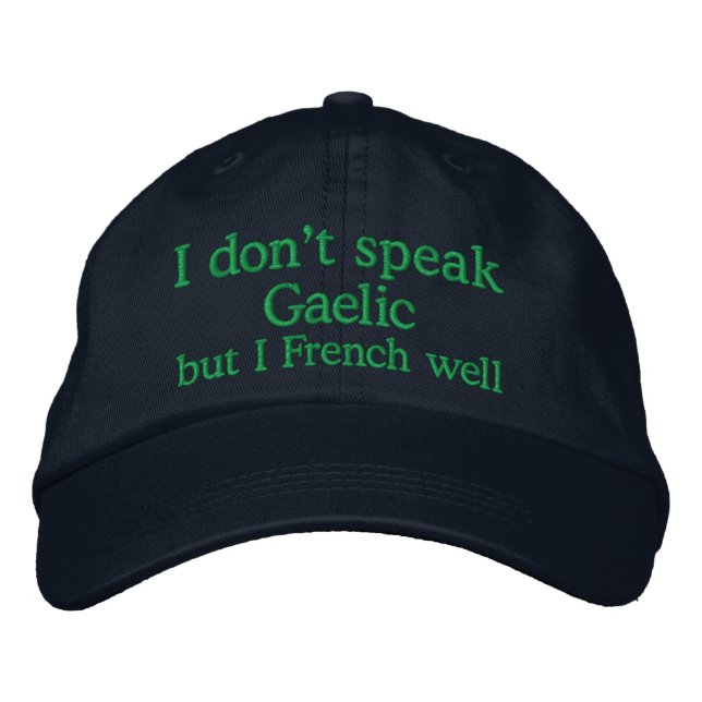 Casquette Brodée Je vais bien en français (Devant)