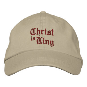 Casquette Brodée Jésus-Christ est Roi style de type gothique médiév