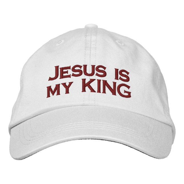 Casquette Brodée Jésus est mon ROI (Devant)