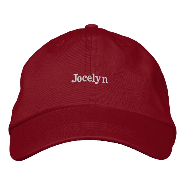 Casquette Brodée Jocelyn- Personnaliser votre propre nom de casquet (Devant)