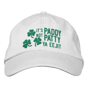 Casquette Brodée Jour de la Saint-Patrick irlandais C'est Paddy pas