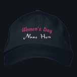 Casquette Brodée Jour des femmes Nom personnalisé ici Classic Marin<br><div class="desc">Célébrez la Journée de la femme avec style avec ce Casquette réglable de base Alternative Vêtements en couleur marine classique. Avec un texte brodé sur mesure—"Journée de la Femme" avec votre "Nom ici" personnalisé, ce casquette ajoute une touche unique et significative à votre tenue. Un cadeau parfait ou un souvenir...</div>