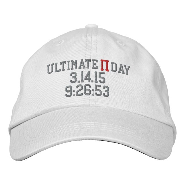 Casquette Brodée Journée Ultimate Pi 2015 (Devant)