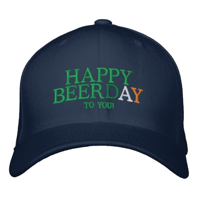 Casquette Brodée Joyeuse FÊTE de la Bière à vous ! (Devant)