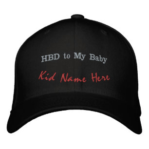 Casquette Brodée Joyeux anniversaire à mon bébé - Nom de l'enfant à