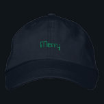 Casquette Brodée Joyeux Jolly Vibes de Marine sans temps réglable C<br><div class="desc">Célébrez l'esprit festif avec ce Casquette réglable de base Alternative Apparel dans une couleur marine classique, avec le texte "Merry" brodé sur mesure. La broderie de haute qualité assure un style et une durabilité durables, tandis que la sangle réglable garantit un ajustement confortable pour tous. Parfait pour diffuser l'enthousiasme des...</div>