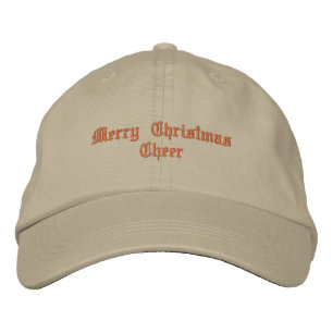 Casquette Brodée Joyeux Noël Cheer Kaki Couleur Texte imprimé Eve