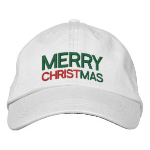 Casquette Brodée Joyeux Noël Rouge Vert et Blanc