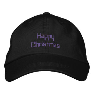 Casquette Brodée Joyeux texte de célébration de Noël