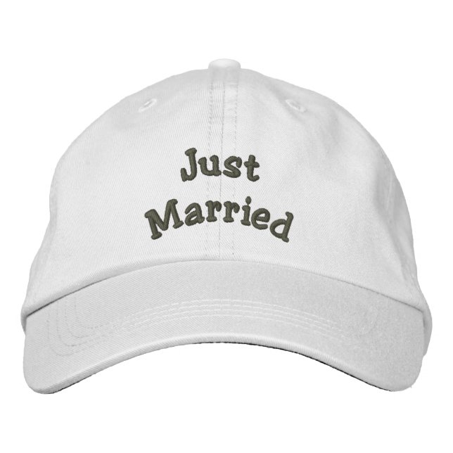 Casquette Brodée Juste marié mignon Mariage (Devant)