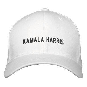 Casquette Brodée Kamala Harris minimaliste typographie noir blanc