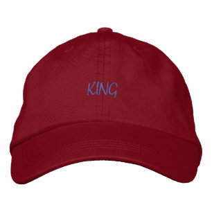 Casquette Brodée KING Éditez votre propre chapeau Beau Rouge couleu