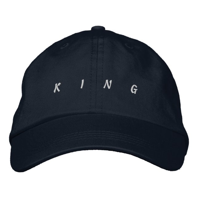 Casquette Brodée KING Navy-Casquette parfait pour toutes les occasi (Devant)