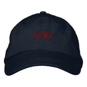 Casquette Brodée KING Navy Couleur Beau Visage Brodé-Chapeau Visor