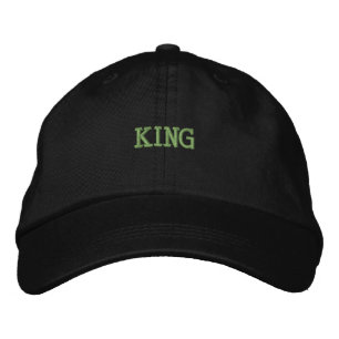 Casquette Brodée KING Nom Police Full Black Coton Beau-Chapeau