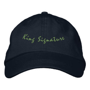 Casquette Brodée KING SIGNATURE Texte Réglable Chapeau Navy Moderne