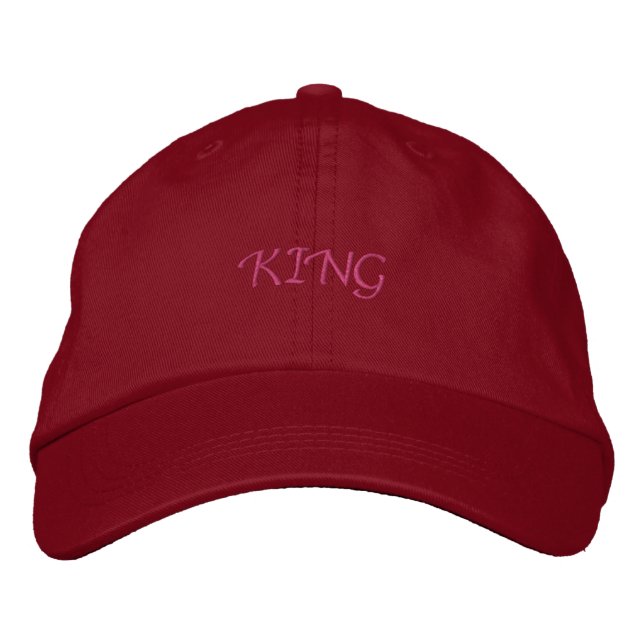 Casquette brodée KING Text - Casquette brodée élég (Devant)