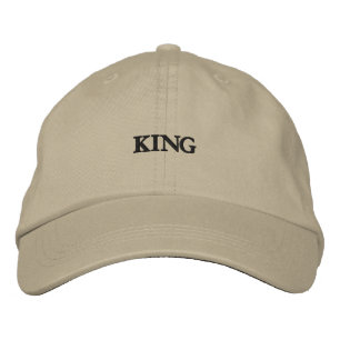 Casquette Brodée KING Text chino twill-Casquette