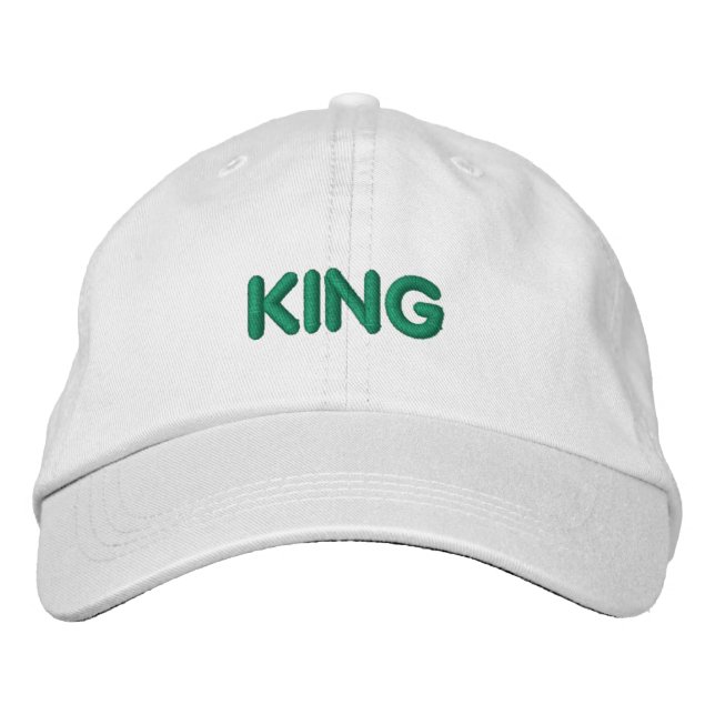 Casquette Brodée KING texte nom Visor (Devant)