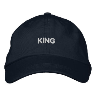 Casquette Brodée KING Vêtements quotidiens Cotton Navy Couleur casq