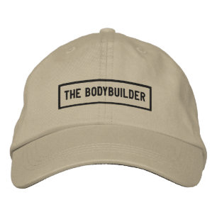 Casquette Brodée La Broderie En Tête Du Bodybuilder
