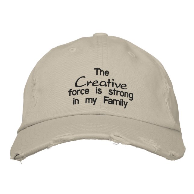 Casquette Brodée La force créative est forte dans ma famille (Devant)