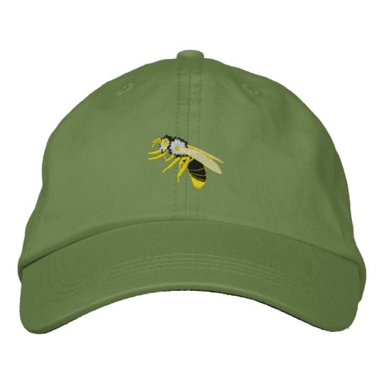 Casquette Brodee La Guepe Noire Et Jaune D Abeille A Brode Le Zazzle Fr