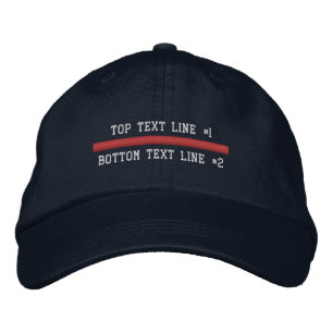 Casquette Brodée La ligne rouge mince le personnalisent 2 lignes de