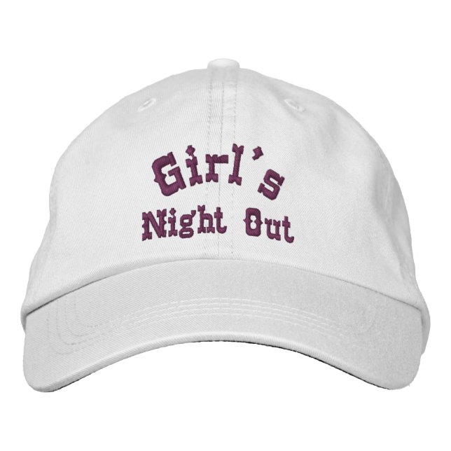 Casquette Brodée La nuit de la fille amusante (Devant)