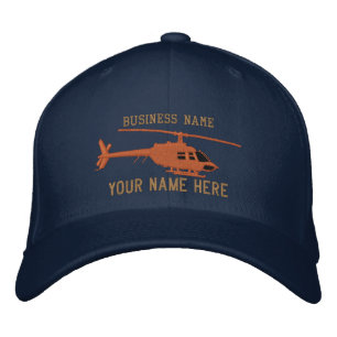 Casquette Brodée La Silhouette Hélicoptère Chopper Personnalise
