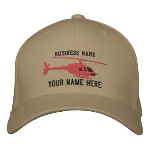 Casquette Brodée La Silhouette Hélicoptère Chopper Personnalise