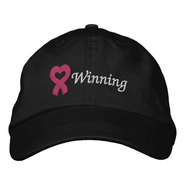Casquette Brodée La victoire du cancer du sein (Devant)