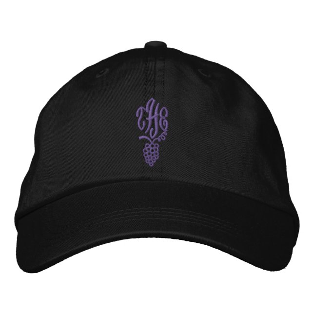 Casquette Brodée La vigne de raisin (Devant)