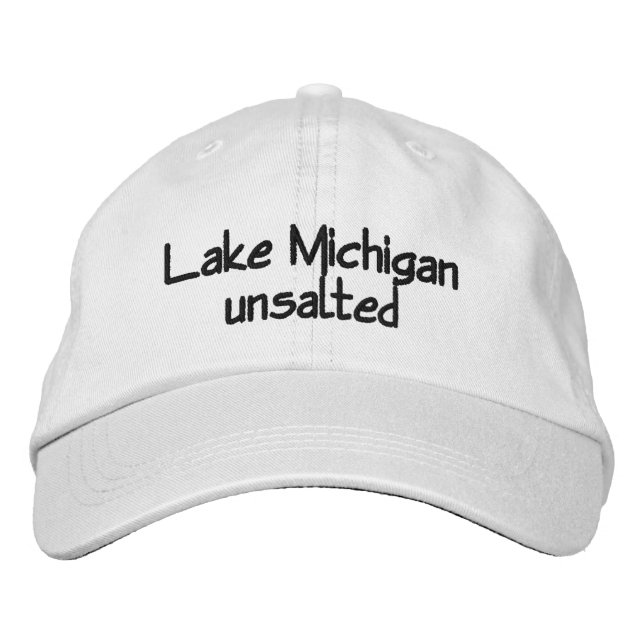 Casquette Brodée Lac Michigan - non salé (Devant)